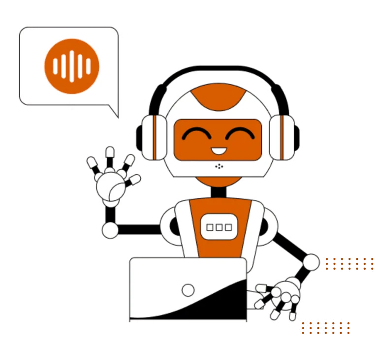 An AI voice assistant handling a spoken conversation